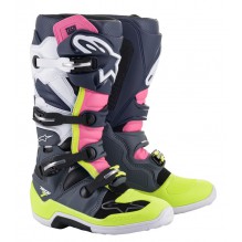 Alpinestars Boot Tech 7 Blu/Bl/Flu Yellow/Pink