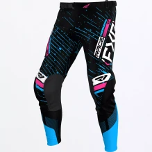 FXR PODIUM MX PANT 25-BLACK/CYAN/PINK