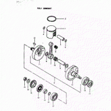 Crankshaft, Rh - RM250 1980