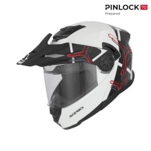 ACERBIS RIDER MODULAR HELMET, WHITE/BLACK - Utg. farge