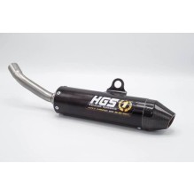 HGS Ljuddämpare 2T Racing SX/TC85 25-.. Svart med kolfiber End cap