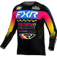 FXR PODIUM GLADIATOR MX JERSEY 2026, BLACK/BLUE/RAZZ