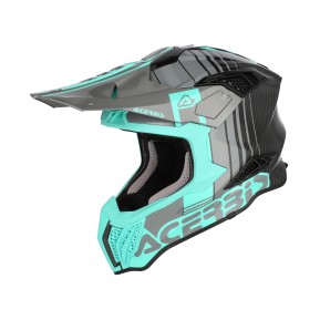 ACERBIS HELMET AIRSTRIKE - C, Black/Turquoise glossy - L